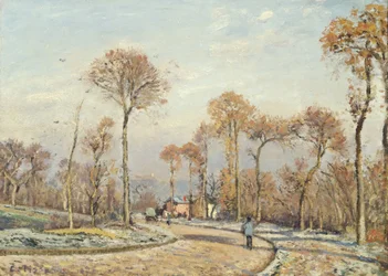 La route de Versailles, Louveciennes : Gelée du matin