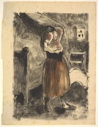 Femme arrangeant ses cheveux, 1894