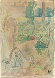 Femme Travaillant dans un Jardin