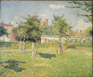 Femme dans un pré à Éragny