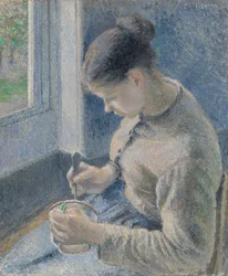 Jeune paysanne prenant son café, 1881