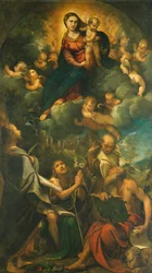 Madonna en gloire, ou Madonna avec enfant et saints