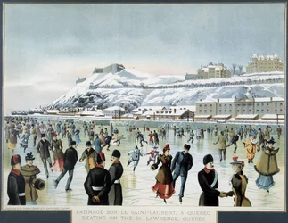 Patinage sur le Saint-Laurent à Québec
