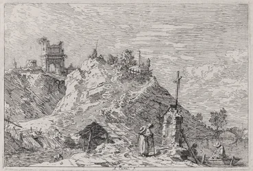 Paysage avec le pèlerin en prière, de la série Vedute (Vues)