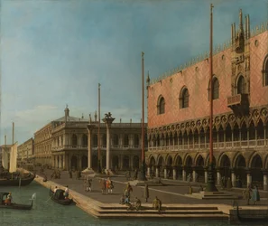 Canaletto - Capriccio Vue du Molo et du Palais des Doges 1744