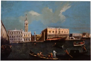 Grand Canal, Piazzetta et Palais des Doges à Venise, 18e siècle