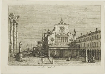 Vue imaginaire de S. Giacomo di Rialto, de Vedute