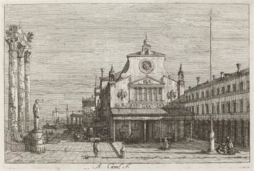 Vue imaginaire de S. Giacomo di Rialto [en haut à droite]