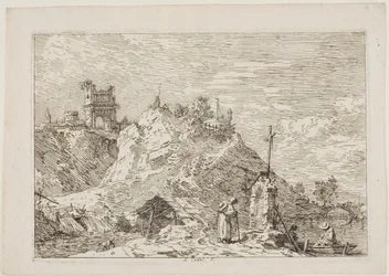 Paysage avec le pèlerin en prière, de Vedute