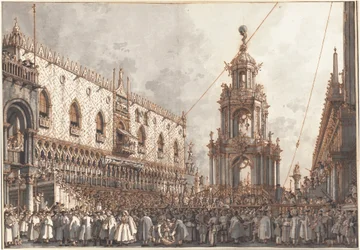 La fête du «Giovedì Grasso» devant le palais des Doges à Venise