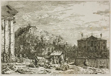 Le marché à Dolo, de Vedute