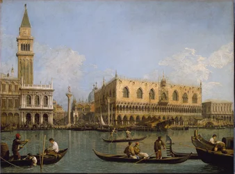 La Mole, vue du bassin de Saint-Marc à Venise Peinture par Antonio Canal dit Canaletto