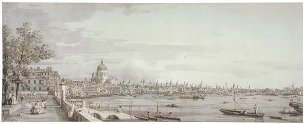 Vue de la Tamise, Londres, vers 1750