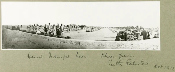 Lignes de transport de chameaux, Khan Yunis, octobre 1917