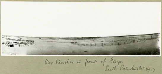 Nos tranchées devant Gaza, octobre 1917