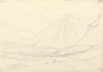 Grasmoor depuis le pied occidental de Mellbreak, 2 août 1835