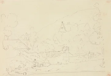 Croquis de cottages dans les arbres