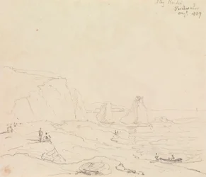 Rochers de Stag, Freshwater, août 1827