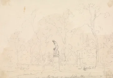 Statue de Caïn et Abel dans la forêt près de Leytonstone