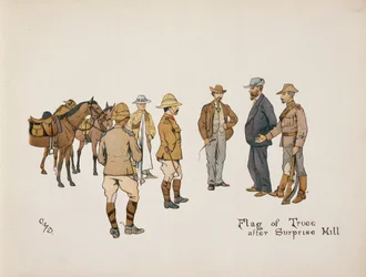 Drapeau de trêve après Surprise Hill, du The Leaguer of Ladysmith, 1900