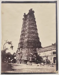 Porte Ouest (Gopuram) du Temple Minakshi Sundareshvara, Madurai