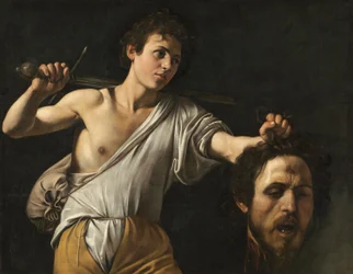 Italien :  Davide con la testa di Golia David avec la tête de Goliath