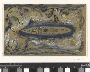 Conception pour le vignette de la Koninklijke Paketvaart Maatschappij