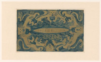 Conception pour un vignette de la Koninklijke Paketvaart Maatschappij, K.P.M. Lines