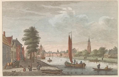 Delft prise du Cote de la rivière dit le Schie