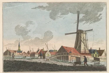 Nieuwendam. Ten Westen, van de Meerdijk te zien