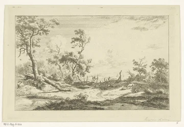 Chasseur dans un paysage