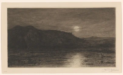 Paysage au clair de lune près de Villa Caprera
