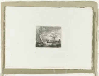 Homme avec un filet à pêche sous l