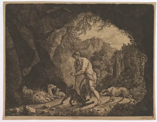 Le berger trouvant Romulus près de la chèvre