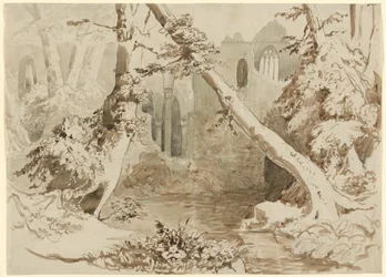 Une église en ruine dans la forêt