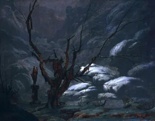 Gorge de montagne en hiver