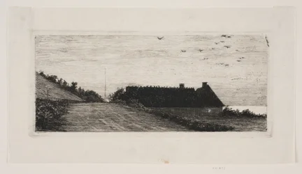 Maisons au bord de la plage. Nuit d