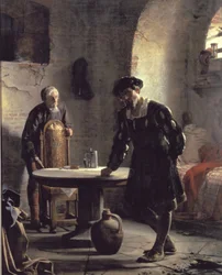 Le roi Christian II en prison