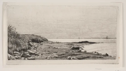 Paysage de plage. Soleil dans la mer