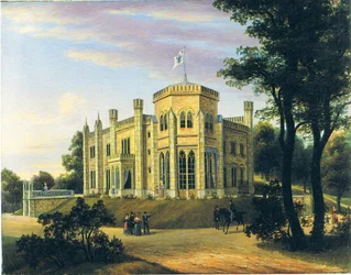 French : Le château du Prince Wilhelm à Babelsberg The palace of Prince Wilhelm at Babelsberg