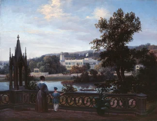 Vue du palais de Glienicke depuis Babelsberg, vers 1838