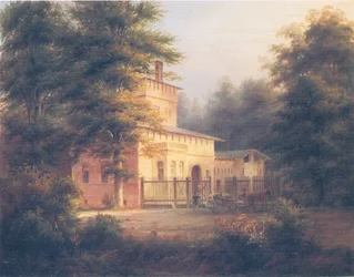 vue de la maison du forestier dans le parc de Potsdam