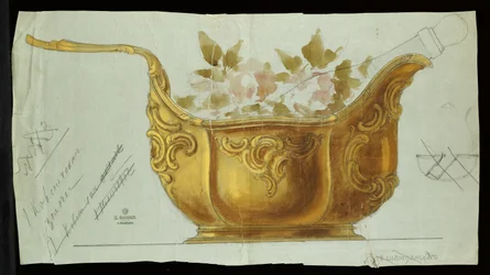 Grand kovsh en métal de style Louis XV, Maison de Carl Fabergé