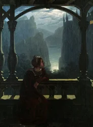 Château de chevaliers au clair de lune, 1817