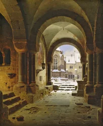 La porte du monastère en hiver, 1840