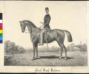 Portrait équestre du comte Carl Gruenne