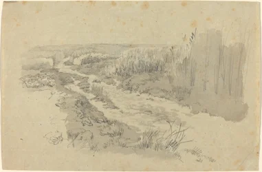 Un chemin à travers les champs près de Leipzig