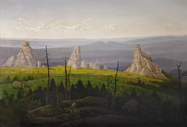 Dreisteine in the Riesengebirge (huile sur toile)