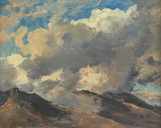 French : Sommet de montagne dans les nuages