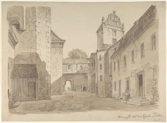 Vue de la cour du château de Döben